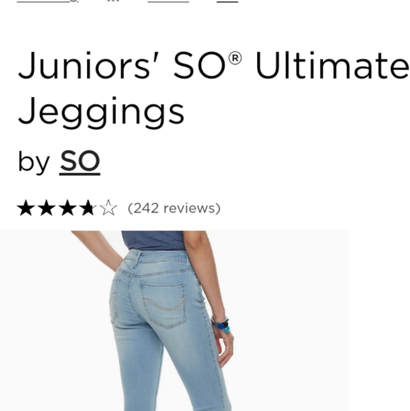 Mid-rise. SO jeggings. Size 5. Gently worn. - Picture 5 of 5